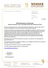 PFAS Declaration of conformity