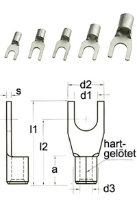 Unisolierte Gabelkabelschuhe bild